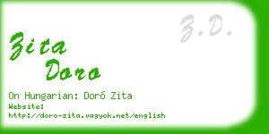 zita doro business card